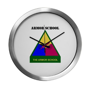 armorschool - M01 - 03 - DUI - Armor Center/School with Text Modern Wall Clock