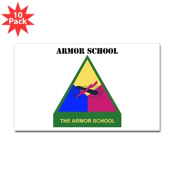 armorschool - M01 - 01 - DUI - Armor Center/School with Text Sticker (Rectangle 10 pk)