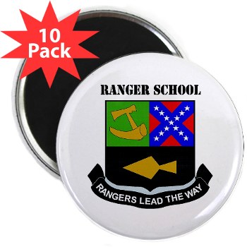 rangerschool - M01 - 01 - DUI - Ranger School with Text - 2.25" Magnet (10 pack) - Click Image to Close