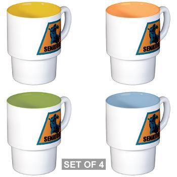 aum - M01 - 03 - SSI - ROTC - Auburn University at Montgomery - Stackable Mug Set (4 mugs)