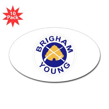 byu - M01 - 01 - SSI - ROTC - Brigham Young University - Sticker (Oval 10 pk) - Click Image to Close