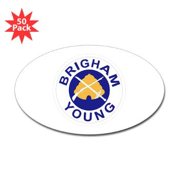byu - M01 - 01 - SSI - ROTC - Brigham Young University - Sticker (Oval 50 pk) - Click Image to Close