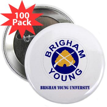 byu - M01 - 01 - SSI - ROTC - Brigham Young University with Text - 2.25" Button (100 pack) - Click Image to Close