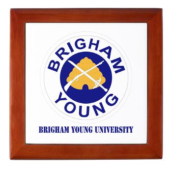 byu - M01 - 03 - SSI - ROTC - Brigham Young University with Text - Keepsake Box