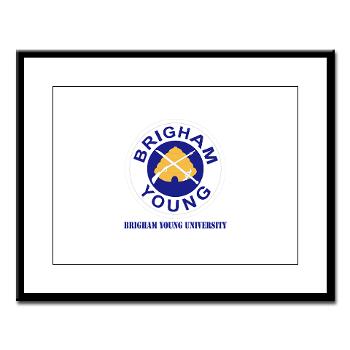 byu - M01 - 02 - SSI - ROTC - Brigham Young University with Text - Large Framed Print