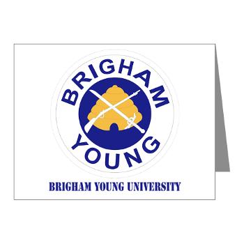 byu - M01 - 02 - SSI - ROTC - Brigham Young University with Text - Note Cards (Pk of 20)