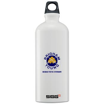 byu - M01 - 03 - SSI - ROTC - Brigham Young University with Text - Sigg Water Bottle 1.0L - Click Image to Close
