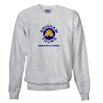 byu - A01 - 03 - SSI - ROTC - Brigham Young University with Text - Sweatshirt - Click Image to Close