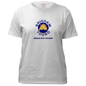 byu - A01 - 04 - SSI - ROTC - Brigham Young University with Text - Women's T-Shirt