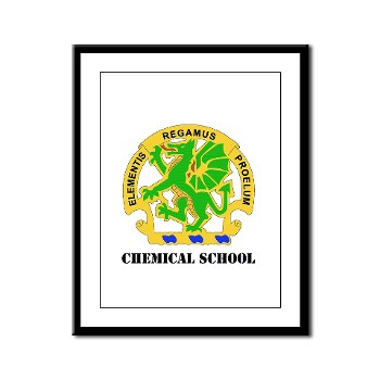 cbrns - M01 - 02 - DUI - Chemical School with Text - Framed Panel Print
