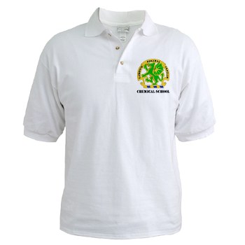 cbrns - A01 - 04 - DUI - Chemical School with Text - Golf Shirt - Click Image to Close