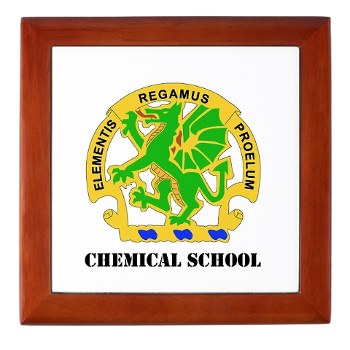 cbrns - M01 - 03 - DUI - Chemical School with Text - Keepsake Box