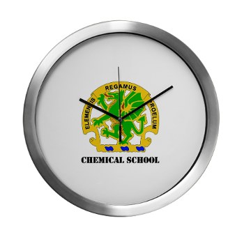cbrns - M01 - 03 - DUI - Chemical School with Text - Modern Wall Clock