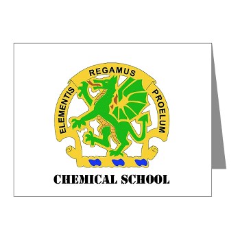 cbrns - M01 - 02 - DUI - Chemical School with Text - Note Cards (Pk of 20)