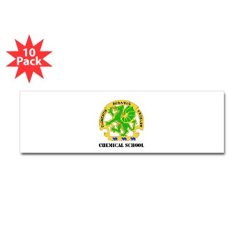 cbrns - M01 - 01 - DUI - Chemical School with Text - Sticker (Bumper 10 pk) - Click Image to Close
