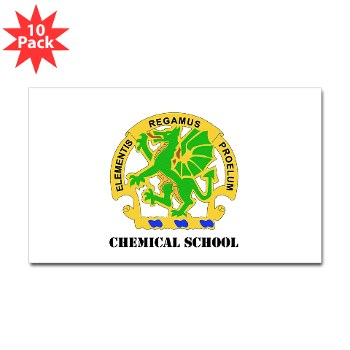 cbrns - M01 - 01 - DUI - Chemical School with Text - Sticker (Rectangle 10 pk) - Click Image to Close