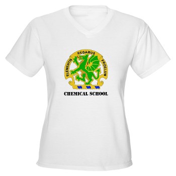 cbrns - A01 - 04 - DUI - Chemical School with Text - Women's V-Neck T-Shirt - Click Image to Close