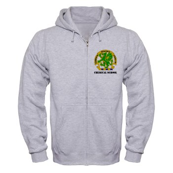 cbrns - A01 - 03 - DUI - Chemical School with Text - Zip Hoodie