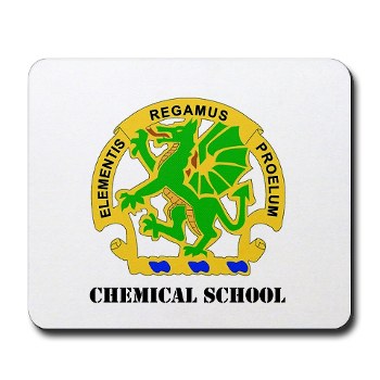 cbrns - M01 - 03 - DUI - Chemical School with Text - Mousepad