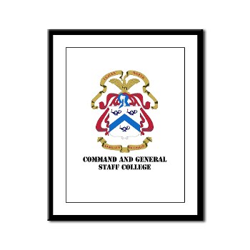 cgsc - M01 - 02 - DUI - Command and General Staff College with Text Framed Panel Print