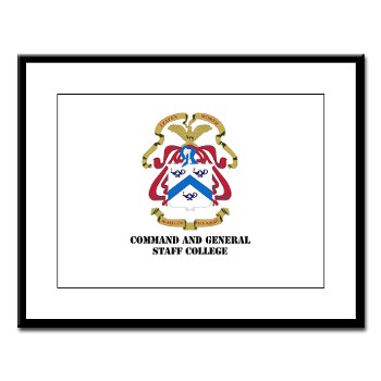 cgsc - M01 - 02 - DUI - Command and General Staff College with Text Large Framed Print