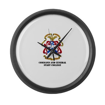 cgsc - M01 - 03 - DUI - Command and General Staff College with Text Large Wall Clock