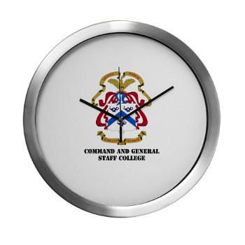 cgsc - M01 - 03 - DUI - Command and General Staff College with Text Modern Wall Clock