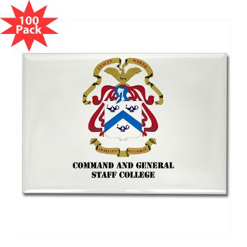 cgsc - M01 - 01 - DUI - Command and General Staff College with Text Rectangle Magnet (100 pack) - Click Image to Close
