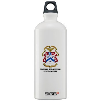 cgsc - M01 - 03 - DUI - Command and General Staff College with Text Sigg Water Bottle 1.0L - Click Image to Close