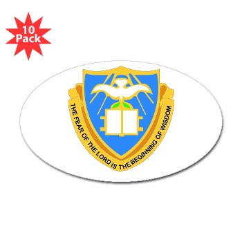 chaplainschool - M01 - 01 - DUI - Chaplain School - Sticker (Oval 10 pk) - Click Image to Close
