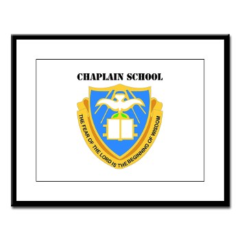 chaplainschool - M01 - 02 - DUI - Chaplain School with Text - Large Framed Print