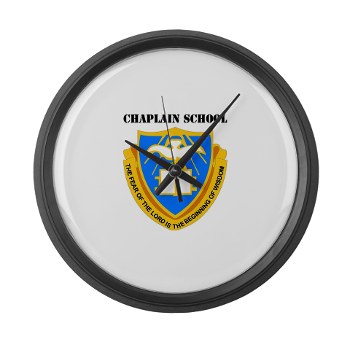 chaplainschool - M01 - 03 - DUI - Chaplain School with Text - Large Wall Clock