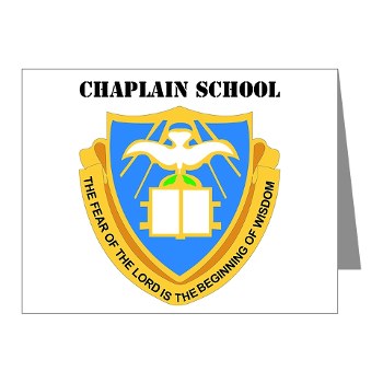 chaplainschool - M01 - 02 - DUI - Chaplain School with Text - Note Cards (Pk of 20) - Click Image to Close