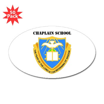 chaplainschool - M01 - 01 - DUI - Chaplain School with Text - Sticker (Oval 50 pk) - Click Image to Close
