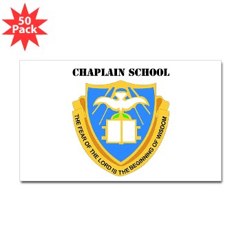 chaplainschool - M01 - 01 - DUI - Chaplain School with Text - Sticker (Rectangle 50 pk) - Click Image to Close