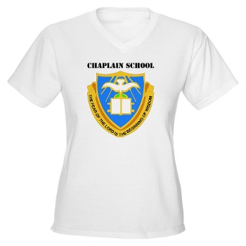 chaplainschool - A01 - 04 - DUI - Chaplain School with Text - Women's V-Neck T-Shirt - Click Image to Close