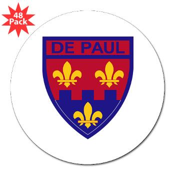 depaul - M01 - 01 - SSI - ROTC - DePaul University - 3" Lapel Sticker (48 pk)