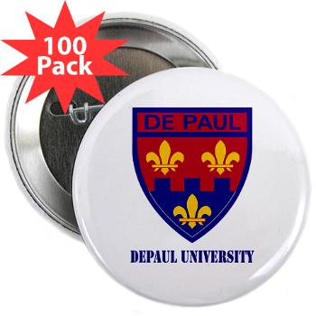 depaul - M01 - 01 - SSI - ROTC - DePaul University with Text - 2.25" Button (100 pack)