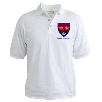 depaul - A01 - 04 - SSI - ROTC - DePaul University with Text - Golf Shirt - Click Image to Close