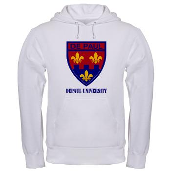 depaul - A01 - 03 - SSI - ROTC - DePaul University with Text - Hooded Sweatshirt