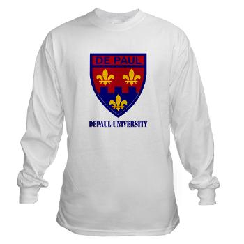 depaul - A01 - 03 - SSI - ROTC - DePaul University with Text - Long Sleeve T-Shirt