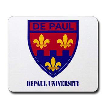 depaul - M01 - 03 - SSI - ROTC - DePaul University with Text - Mousepad