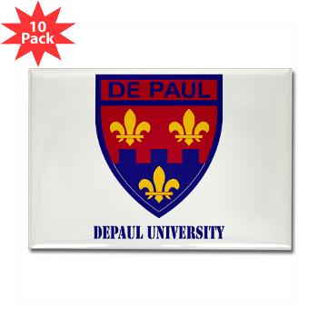 depaul - M01 - 01 - SSI - ROTC - DePaul University with Text - Rectangle Magnet (10 pack)