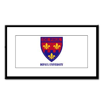 depaul - M01 - 02 - SSI - ROTC - DePaul University with Text - Small Framed Print