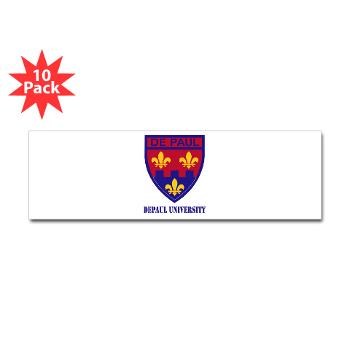 depaul - M01 - 01 - SSI - ROTC - DePaul University with Text - Sticker (Bumper 10 pk) - Click Image to Close