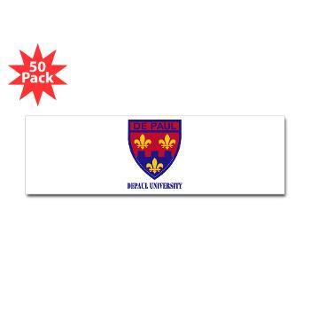 depaul - M01 - 01 - SSI - ROTC - DePaul University with Text - Sticker (Bumper 50 pk) - Click Image to Close