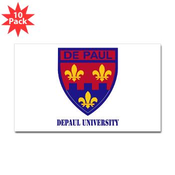 depaul - M01 - 01 - SSI - ROTC - DePaul University with Text - Sticker (Rectangle 10 pk)