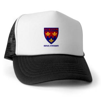 depaul - A01 - 02 - SSI - ROTC - DePaul University with Text - Trucker Hat