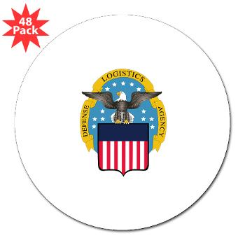 dla - M01 - 01 - Defense Logistics Agency - 3" Lapel Sticker (48 pk) - Click Image to Close