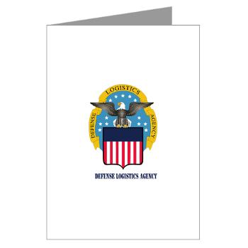 dla - M01 - 02 - Defense Logistics Agency with Text - Greeting Cards (Pk of 10)